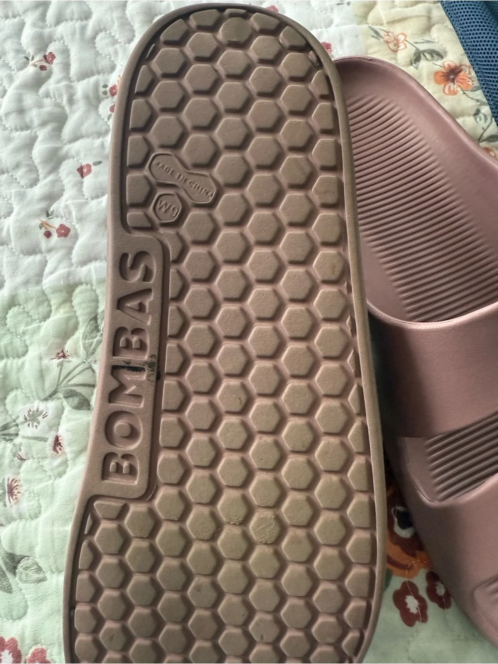 Bombas dusty rose dual-strap slide sandals